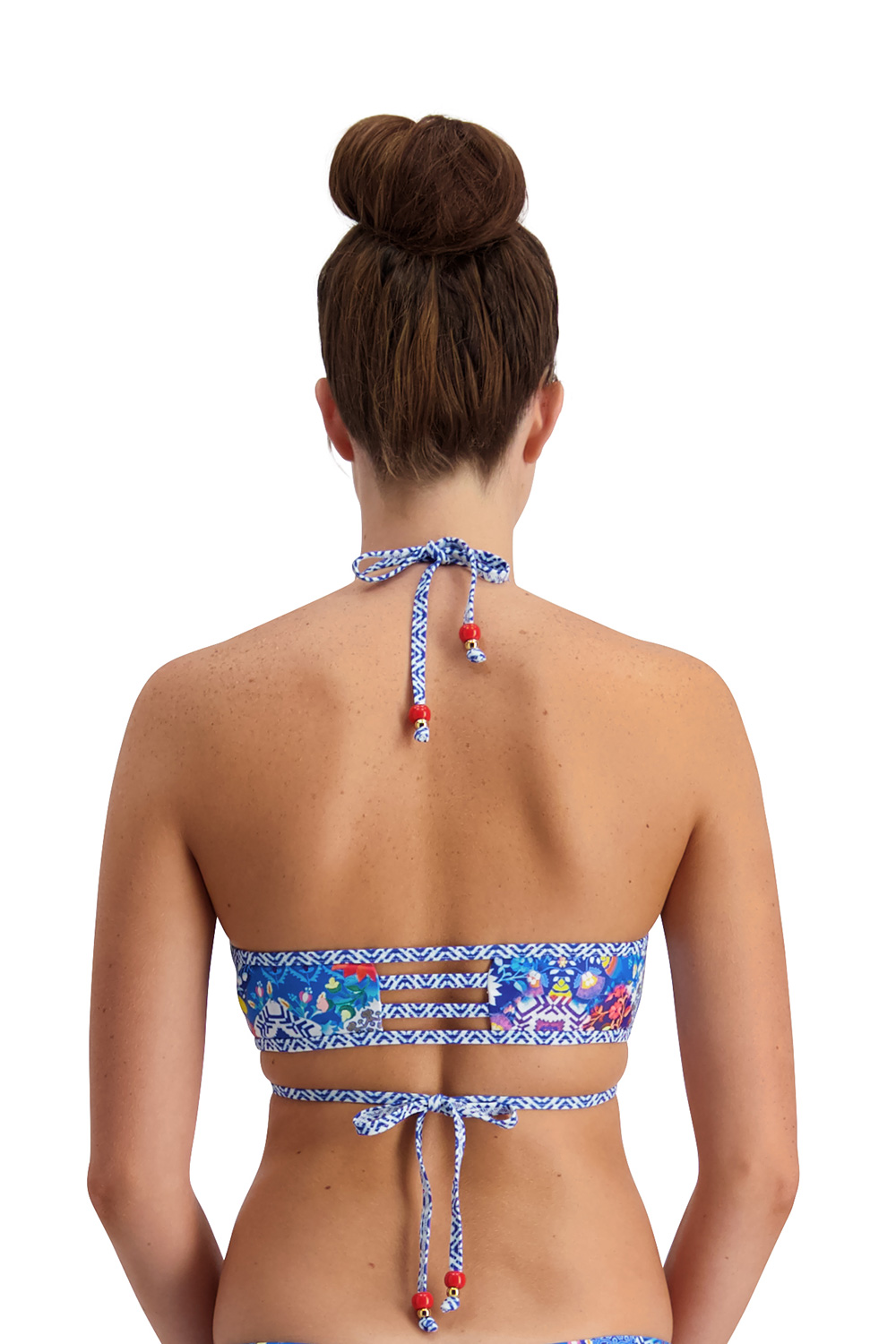 Piha Bikini Strappy Wrap Top Summerfest φλοράλ κρουαζέ- P1557SF