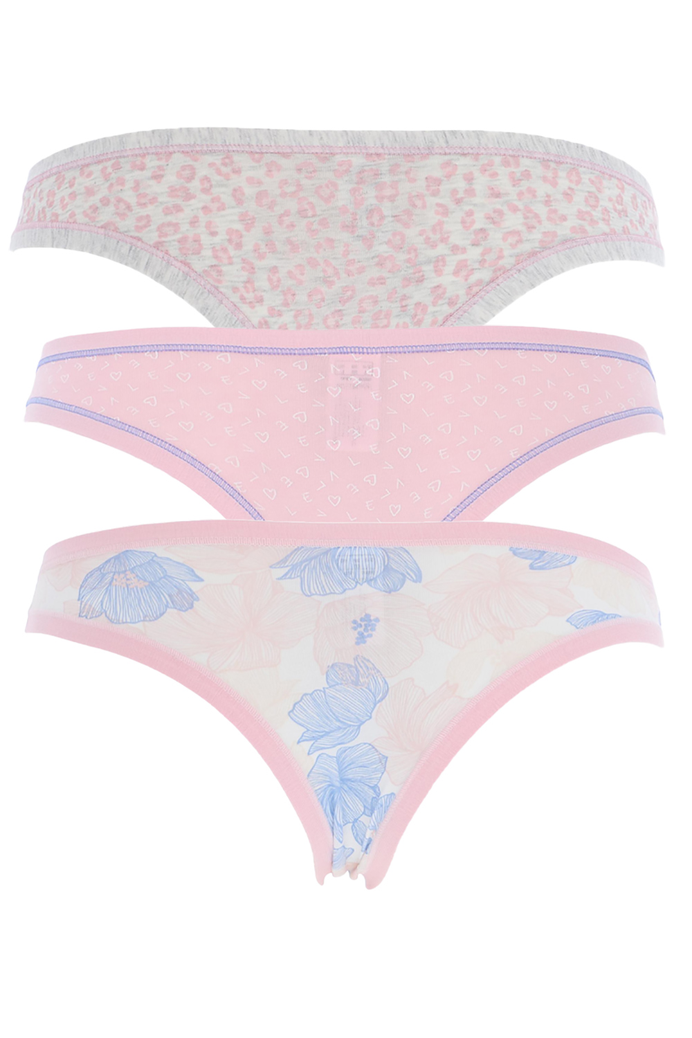 Cotonella Brasiliano ''Pink'' τριπλέτα σλιπ (3τμχ)-GD139-E221-3B100