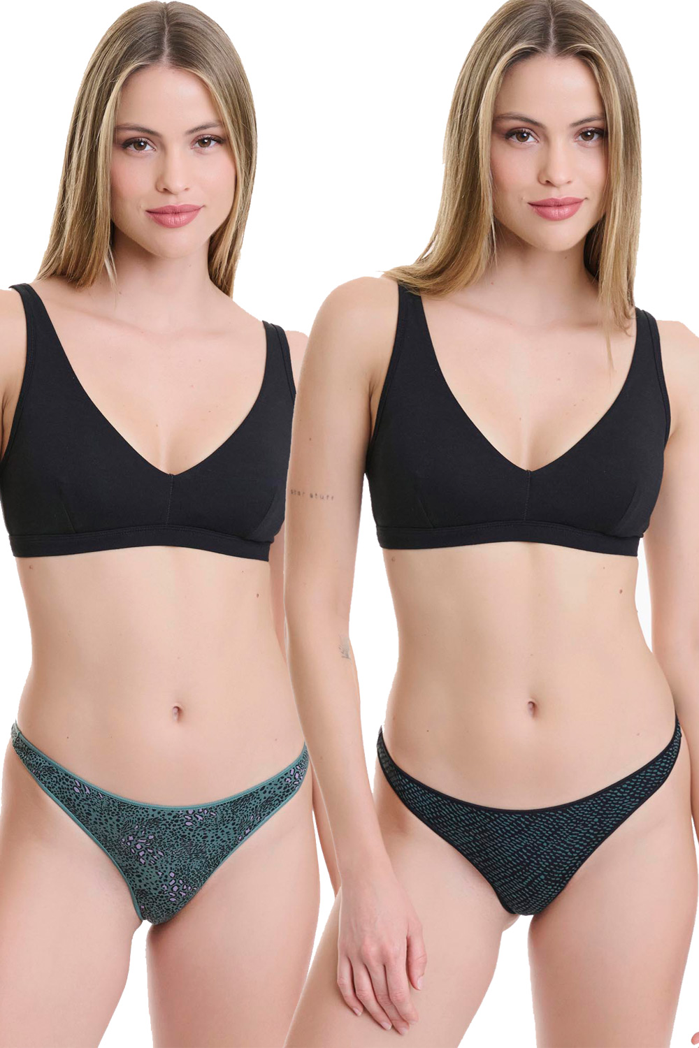 Walk γυναικεία εσώρουχα string από ύφασμα bamboo (Συσκ. 2 τεμαχίων)-W2013-70