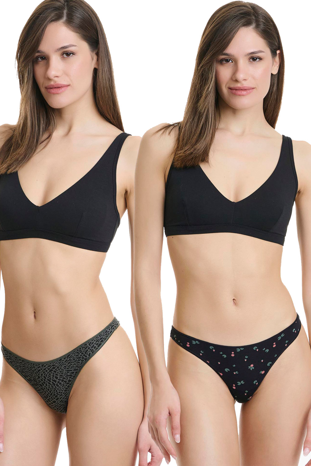 Walk γυναικεία εσώρουχα string από ύφασμα bamboo (Συσκ. 2 τεμαχίων)-W2013-67