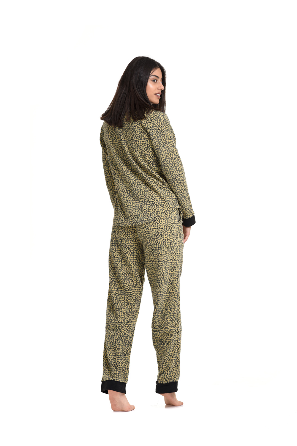 Vienetta Γυναικεία fleece κουμπωτή πυτζάμα-007079