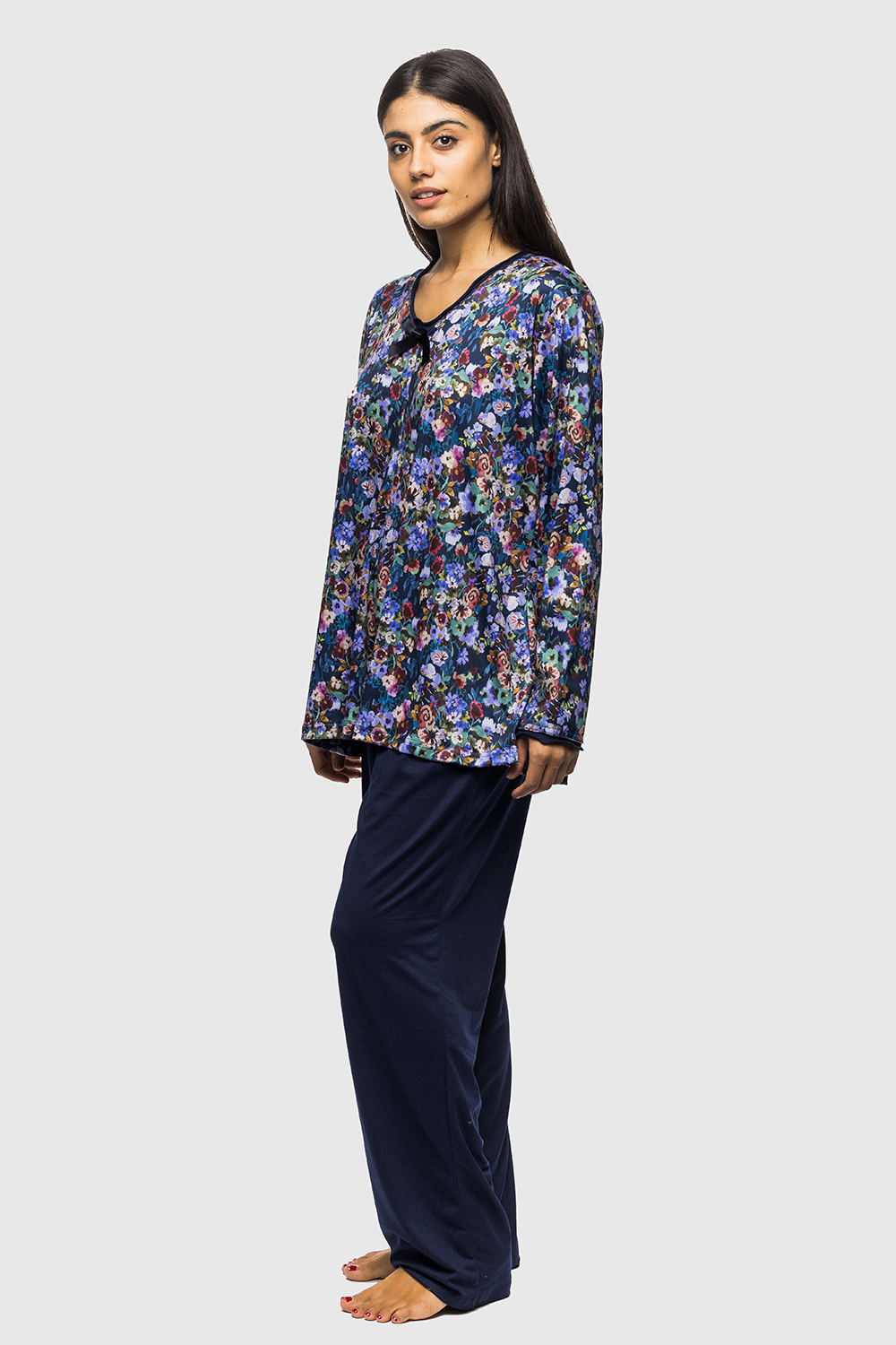 Koyote Γυναικεία χειμερινή πυτζάμα με πατιλέτα Plus size (3XL-4XL)-ΚΓ5435-Αb