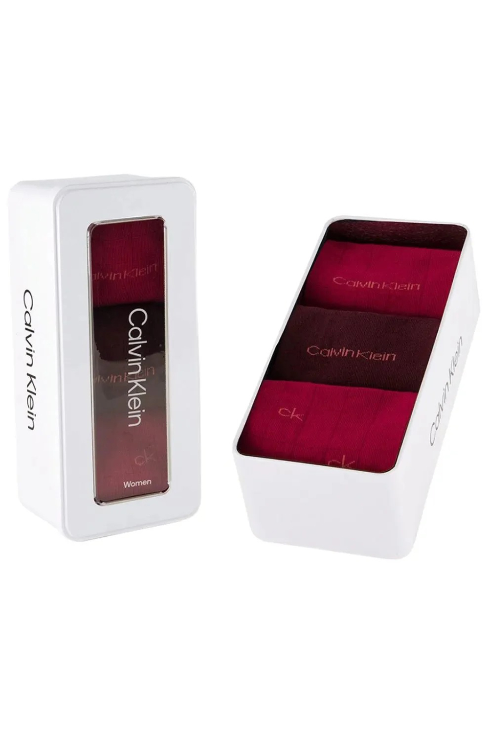 Calvin Klein Γυναικείες κάλτσες χωρίς λάστιχο σε ειδική συσκευασία CK Women Gift Box Grid (Συσκ. με 3 ζέυγη)-701235368-003