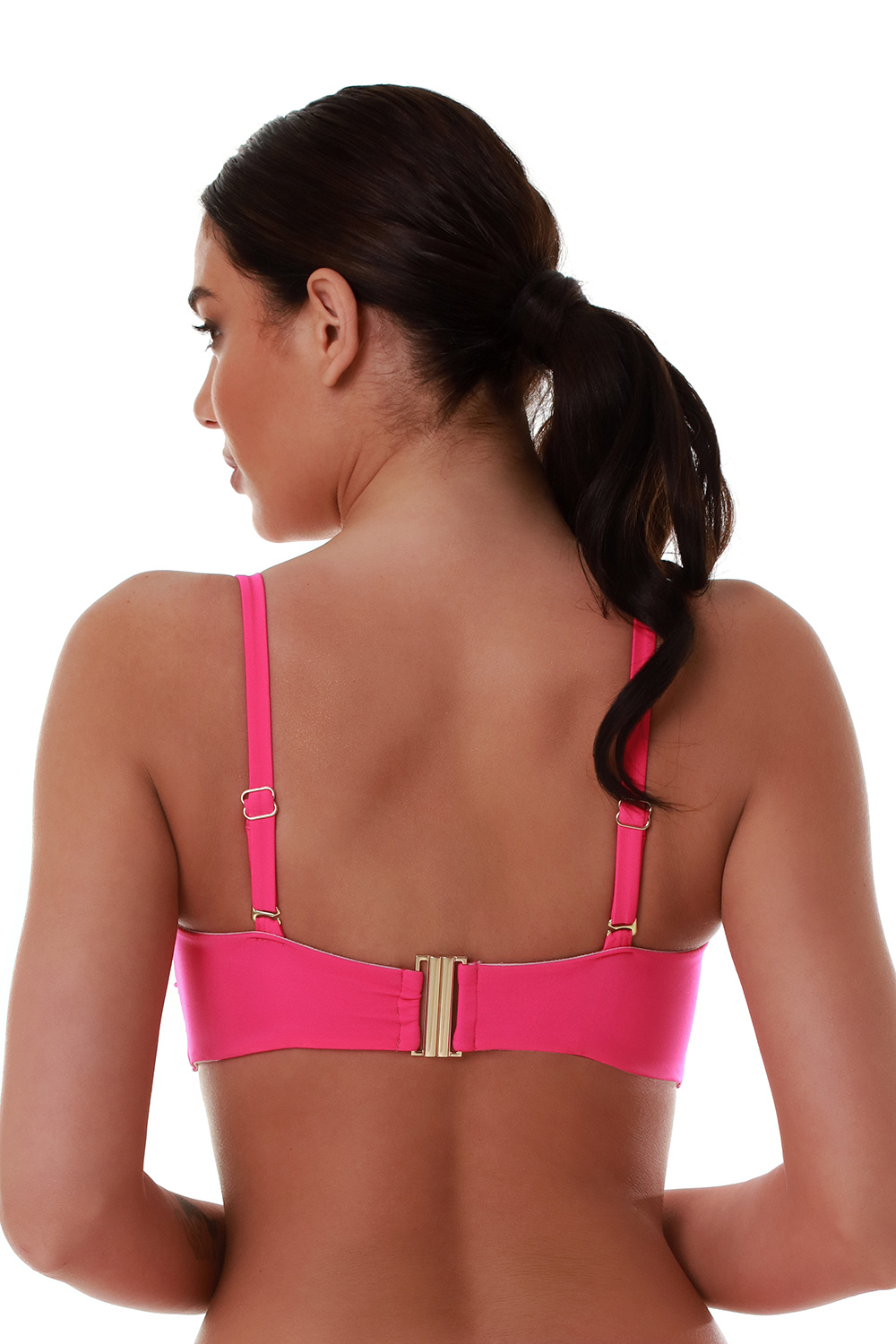 Bluepoint γυναικείο μαγιό bikini top strapless με μεταλλικό κούμπωμα ''Solids'' (D Cup) -25066093D