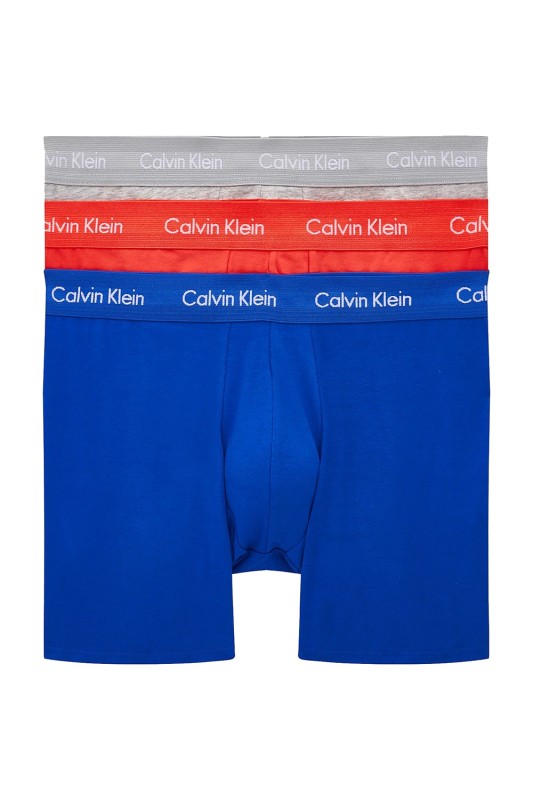 Calvin Klein Βαμβακερά μποξεράκια Cotton Stretch long leg (3 τεμάχια) - NB1770A-WIZ