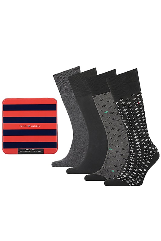 Tommy Hilfiger ανδρικές κάλτσες σε συσκευασία Gift Box (4-Pack)-701210553-002