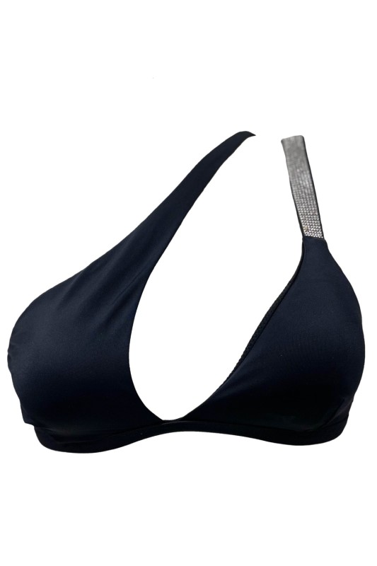Bluepoint γυναικείο μαγιό bikini top με έναν ώμο και strass 'Master Class'-23066053-02