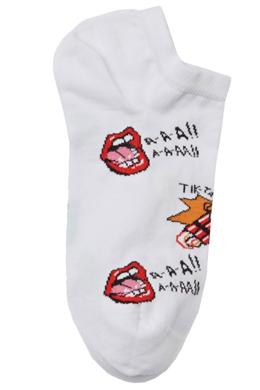 Mewe Γυναικείες κάλτσες κοφτές "A-A-A!!"-1-0825d