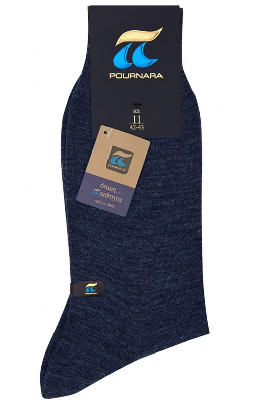 Pournara Ανδρική μάλλινη κάλτσα μονόχρωμη- 158