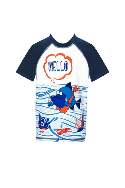 Kom μαγιό UV T-Shirt ''Hello'' (3-8 ετών) - 1M12MCTY-201002