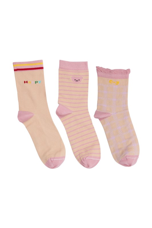 Mewe χειμερινές γυναικείες κάλτσες με σχέδια (Συσκ. 3 ζεύγη)-1-0702b