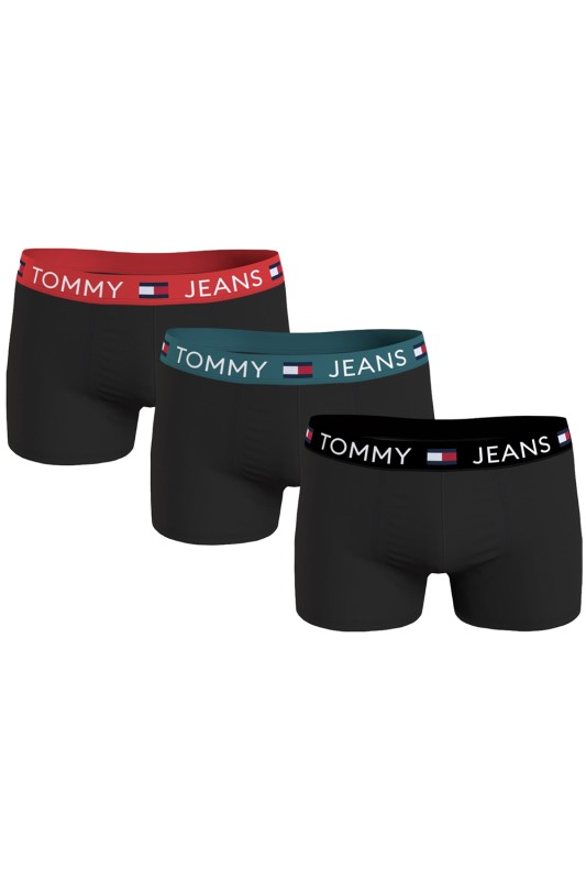 Tommy Jeans Ανδρικά μποξεράκια με εξωτερικό λάστιχο (Συσκ. 3 τεμαχίων)-UM0UM03289-0XH