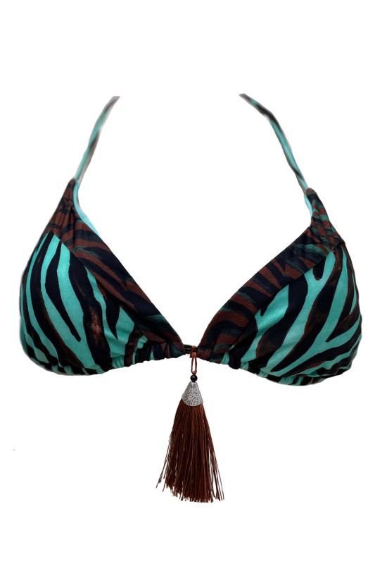 Bluepoint γυναικείο μαγιό bikini top τριγωνάκι με επένδυση δετό 'Kenya'-23066074-09