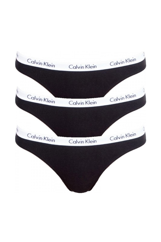 Calvin Klein Βαμβακερά String Cotton Stretch (3 τεμάχια)-QD3587E-001