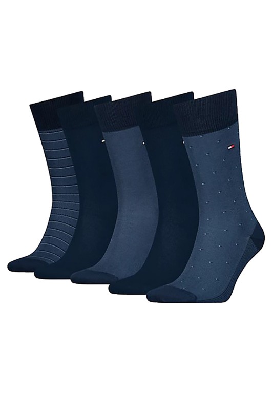 Tommy Hilfiger Ανδρικές κάλτσες σε ειδική συσκευασία δώρου (Συσκευασία με 5 ζεύγη)-701224442-001