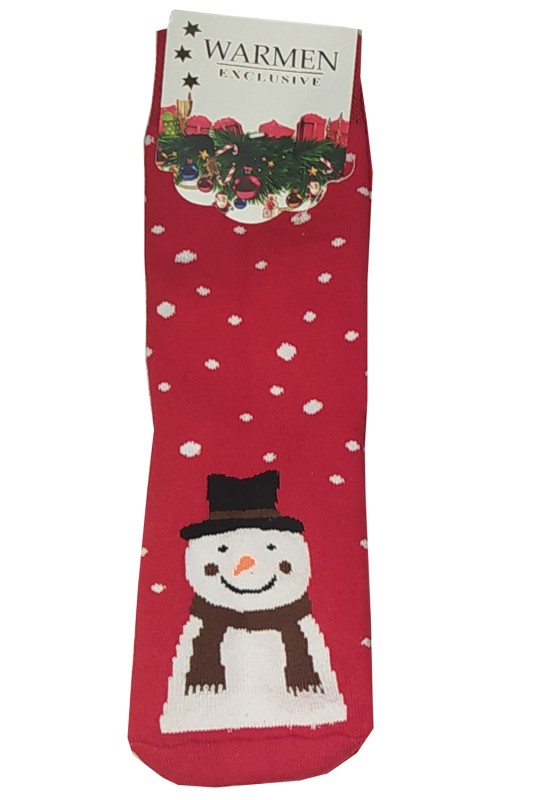 Γυναικείες χριστουγεννιάτικες κάλτσες "Snowman"-WM100