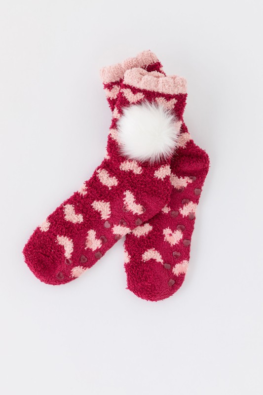 Noidìnotte γυναικείες αντιολισθητικές κάλτσες με γουνάκι-TR664-406