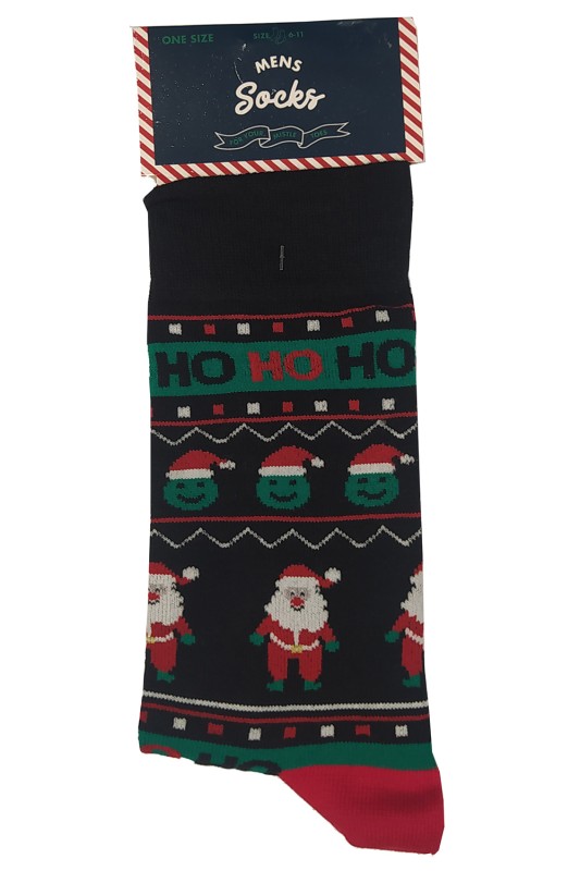 Ανδρικές κάλτσες χριστουγεννιάτικες "Ho Ho Ho"-DES3513AMS