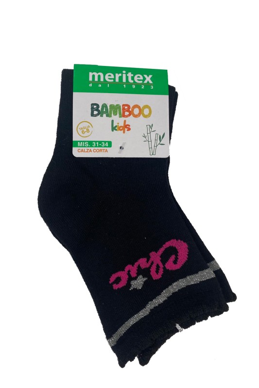 Meritex Bamboo Παιδικές κοντές κάλτσες για κορίτσια "Chic"-4217b