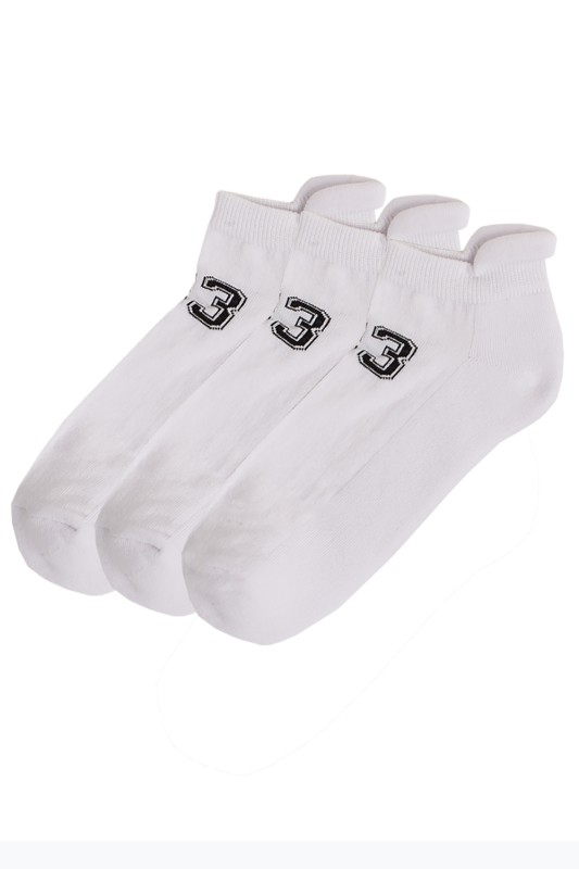 Mewe ανδρικές κάλτσες με πετσετέ πέλμα και τύπωμα με αριθμούς (3 Ζεύγη)-2-0400c
