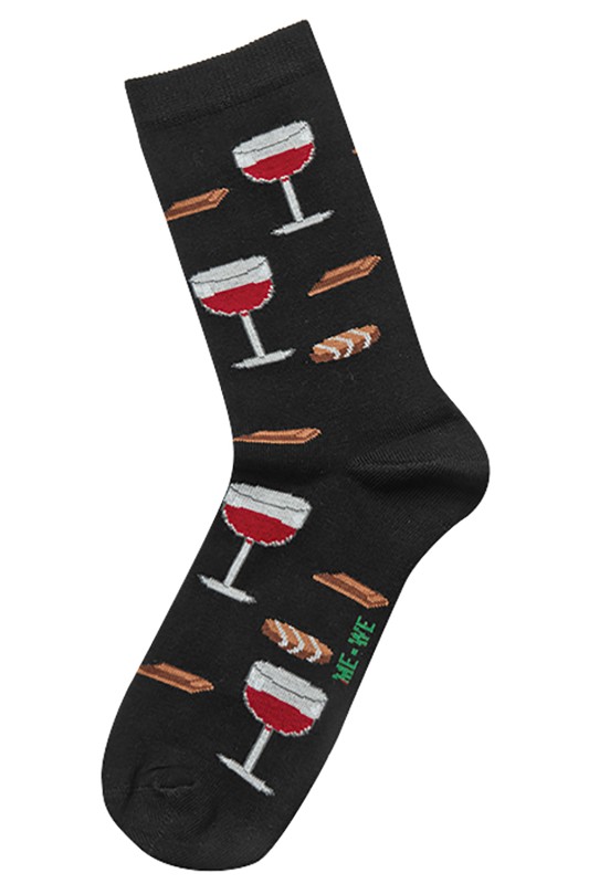  Mewe γυναικείες κάλτσες με σχέδιο ''Drinks''-1-0100b