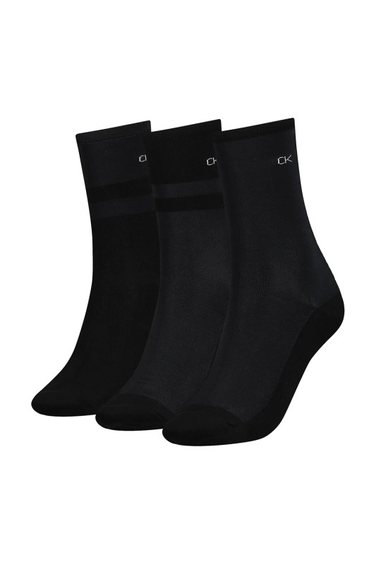 Calvin Klein γυναικείες κάλτσες CK women socks 3P carton Lux Giftbox (Συσκ. με 3 ζεύγη)-701219848-002