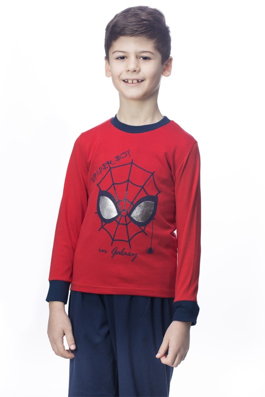 Galaxy Παιδική χειμερινή βαμβακερή πυτζάμα "Spider-Boy" για αγόρια (1-7ετών)-99-22