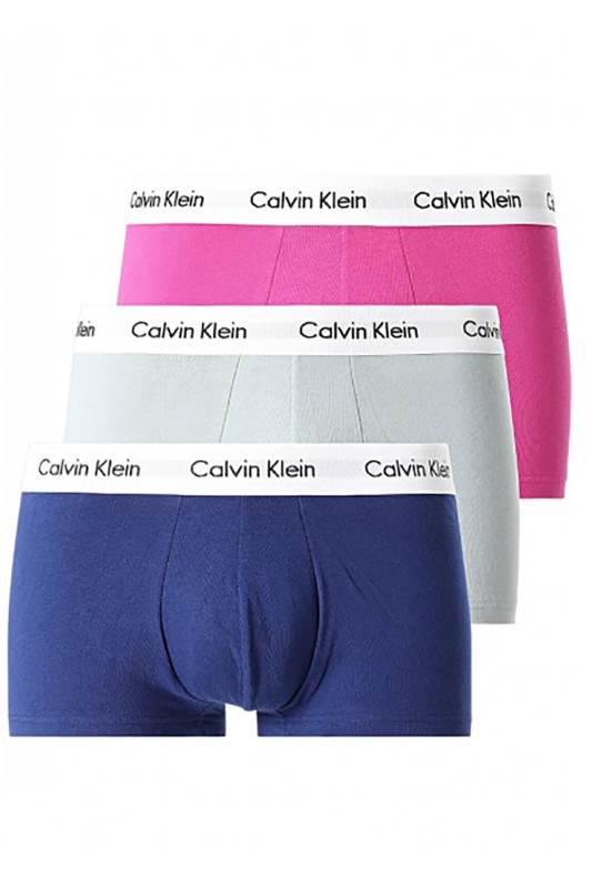 Calvin Klein Ανδρικά βαμβακερά μποξεράκια Low Rise Trunks (3 τμχ)-U2664G-CAU