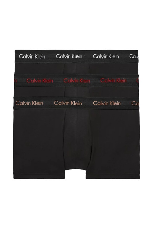 Calvin Klein ανδρικά μποξεράκια με εξωτερικό λάστιχο Low Rise Trunks (Συσκ. 3 τμχ)-U2664G-6FB
