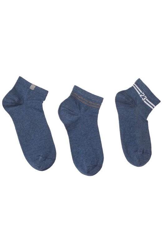 Mewe ανδρικές αθλητικές κάλτσες λεπτές με σχέδιο (Συσκ. 3 ζεύγη)-2-1715
