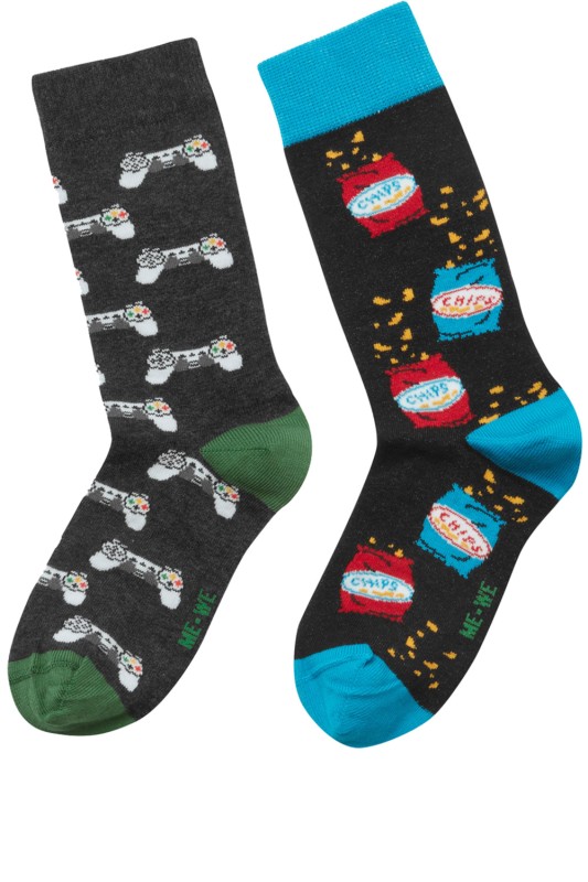 Mewe παιδικές κάλτσες με σχέδιο ''Gamer'' (Συσκ. 2 τεμαχίων) -3-0710