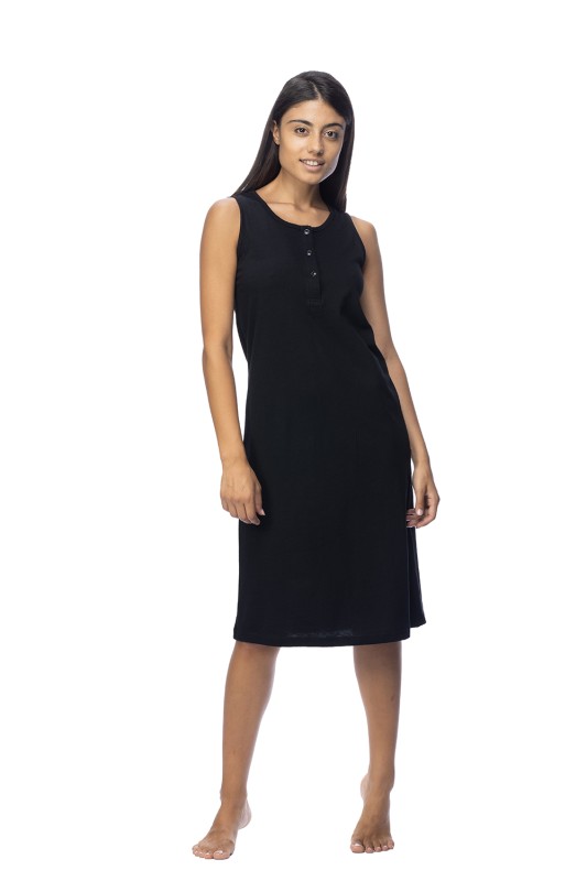 Silk Dream Φόρεμα βαμβακερό αμάνικο με πατιλέτα-SD2135