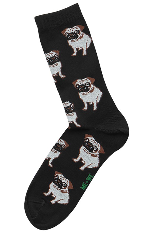  Mewe γυναικείες κάλτσες με σχέδιο ''Pug''-1-0100