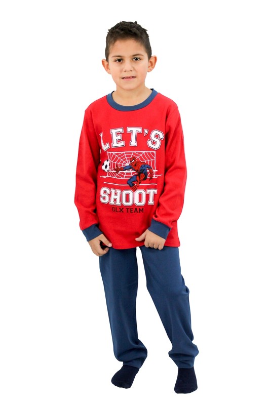 Galaxy Παιδική βαμβακερή πυτζάμα για αγόρια "Let's Shoot" (1-7ετών) - 102-21