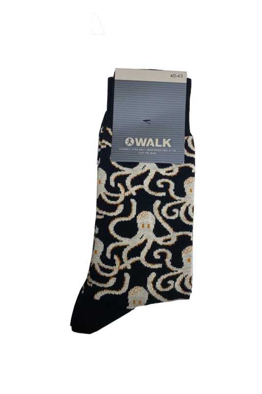 Walk ανδρικές κάλτσες με σχέδιο-W1064-16