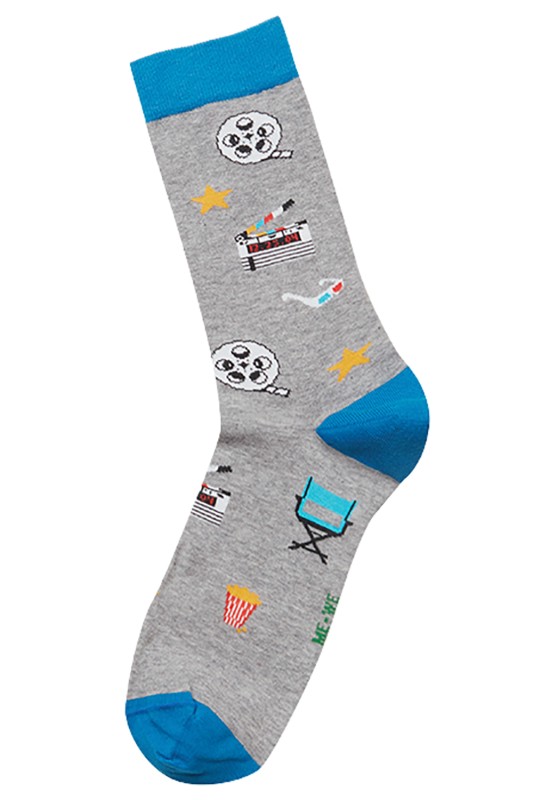 Mewe ανδρικές κάλτσες με σχέδιο ''Cinema''-2-1708e