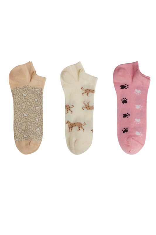 MeWe Γυναικείες κοντές κάλτσες (3τμχ.) One Size-1-0816c