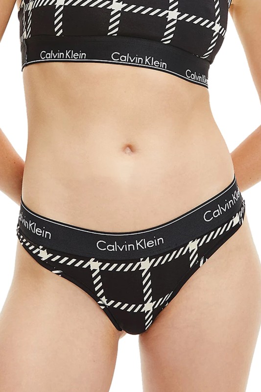 Calvin Klein γυναικείο εσώρουχο string με εξωτερικό λάστιχο-QF6861E-VG8