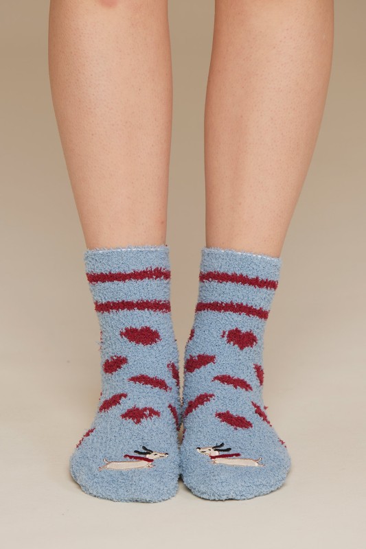 Noidìnotte Γυναικείες μαλακές αντιολισθητικές κάλτσες "Dog"-TR1013b