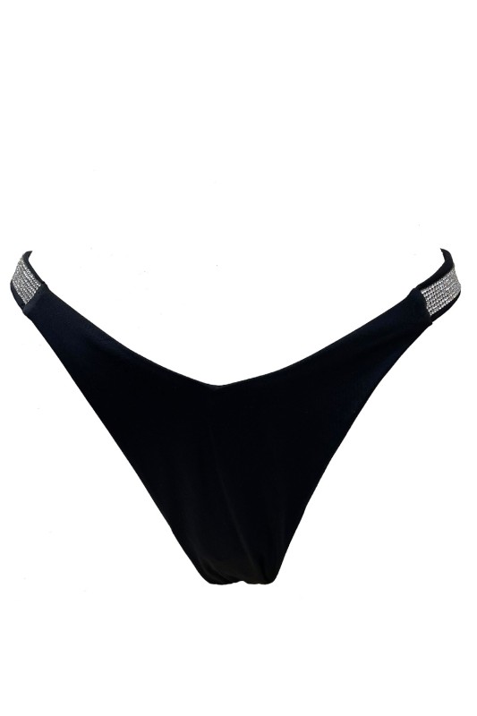 Bluepoint γυναικείο μαγιό bikini σλιπ brazilian με strass και V κόψιμο 'Master Class'-23065053-02
