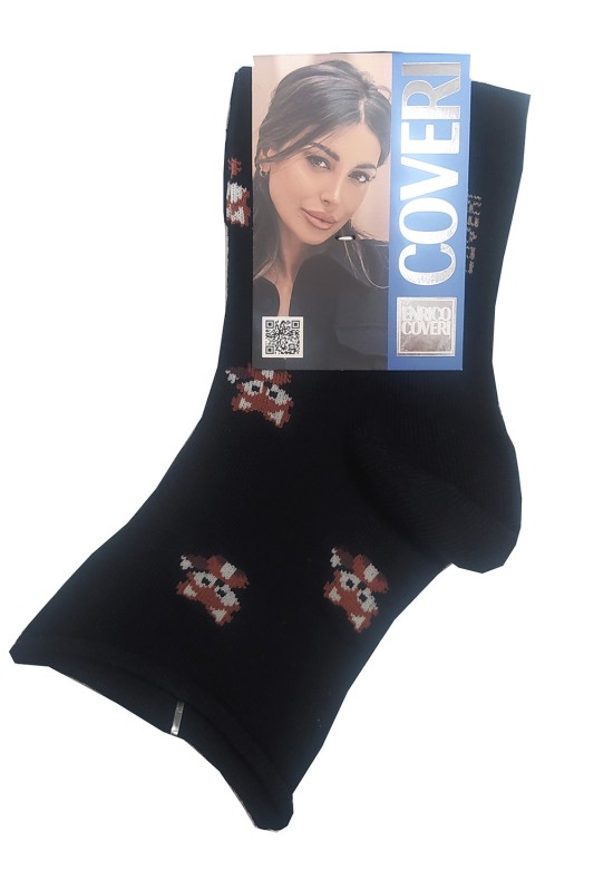 Enrico Coveri Γυναικείες κάλτσες "Fox" χωρίς λάστιχο-313ASSb
