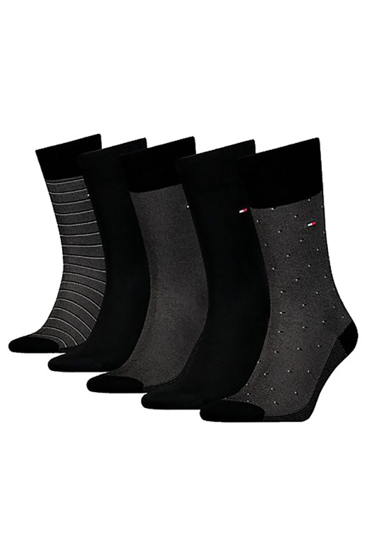 Tommy Hilfiger Ανδρικές κάλτσες σε ειδική συσκευασία δώρου (Συσκευασία με 5 ζεύγη)-701224442-002