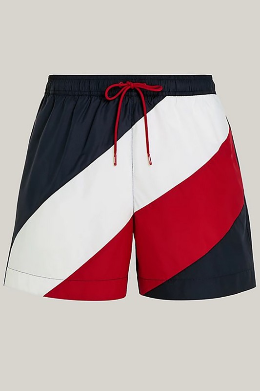 Tommy Hilfiger Ανδρικό μαγιό Global Stripe Mid Length Swim Shotrs-UM0UM03261-DW5