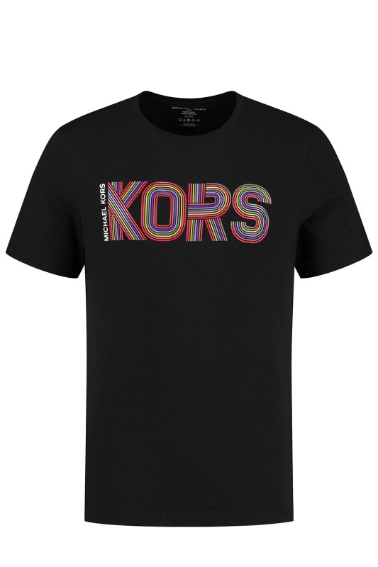 Michael Kors ανδρικό κοντομάνικο βαμβακερό T-shirt με τύπωμα ''Pride Tee''-6S26G90091-001