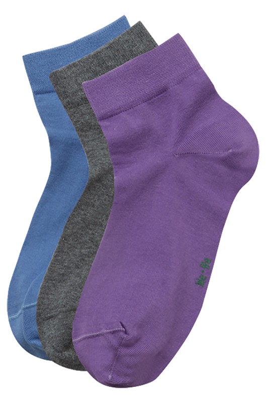 Mewe γυναικείες κάλτσες με πετσετέ πατούσα (Συσκ. τριών τεμαχίων)-1-3500a