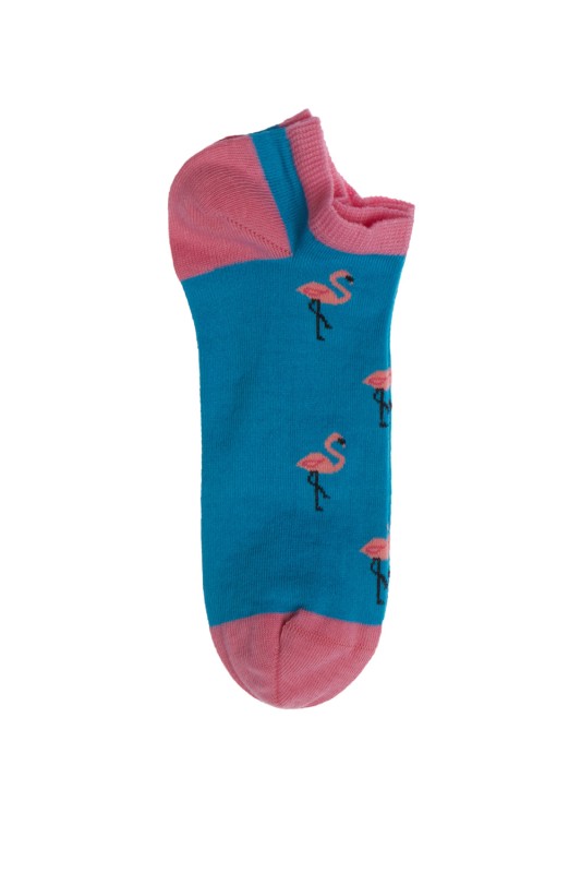 MeWe Γυναικείες κοντές κάλτσες "Flamingo" One Size-1-0817a