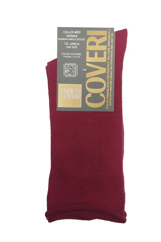 Enrico Coveri Γυναικείες χειμερινές κάλτσες μονόχρωμες χωρίς λάστιχο-EMA-2M