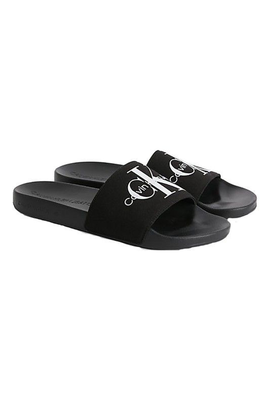 Calvin Klein Ανδρικές παντόφλες Recycled Canvas Sliders-YM0YM00061-BDS