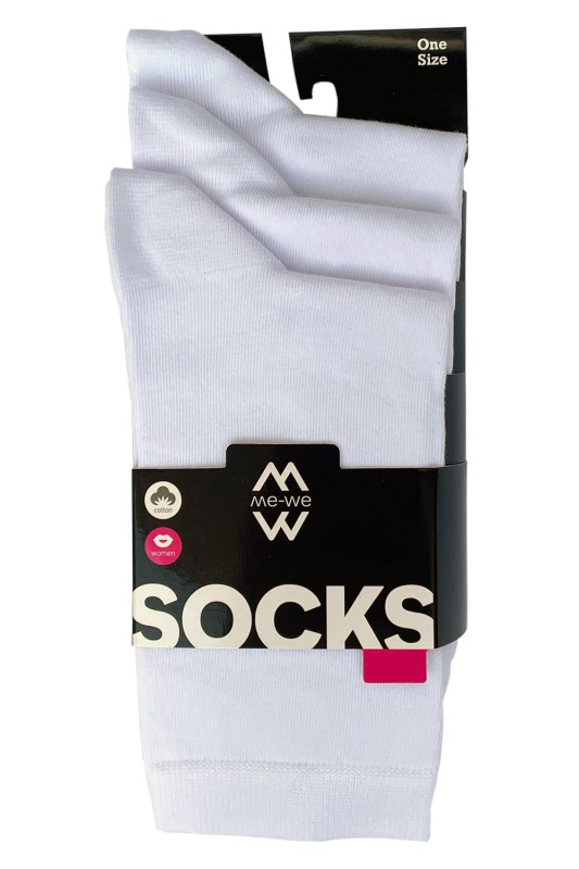 MeWe γυναικείες κάλτσες μονόχρωμες (Συσκ. 3 ζεύγη) -1-2500b