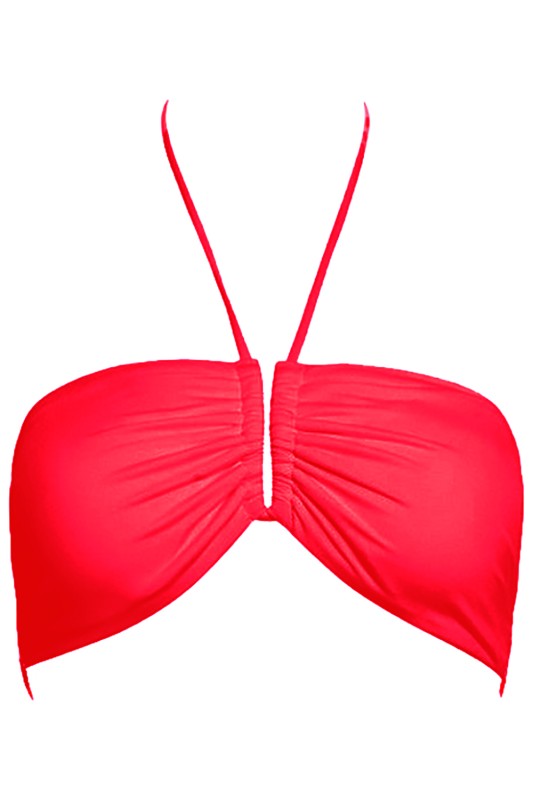 Blu4u γυναικείο μαγιό bikini top strapless με σούρα και επένδυση 'Fashion Solids'-23366095-07